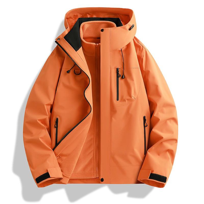 Men Women 3-in-1 Waterproof Windproof Hiking Jacket With Removable Fleece Liner Mountain Trekking Camping Travel