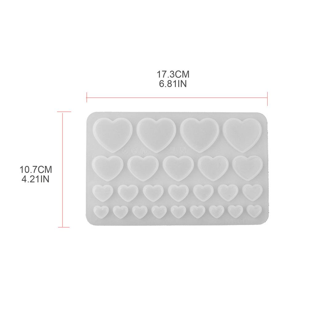 Crystal Epoxy Resin Mold Heart Shaped Earrings Pendants Casting Mold Silicone Mould DIY Crafts Jewelry Making Tools
