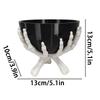 Halloween Candy Bowl Gothic Skeleton Hands Candy Storage Holder Multifunctional Halloween Organizer Holder Scary Home Decoration