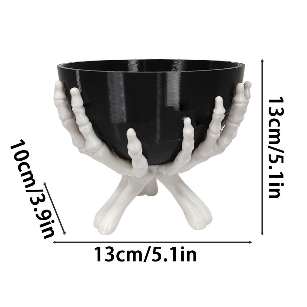 Halloween Candy Bowl Gothic Skeleton Hands Candy Storage Holder Multifunctional Halloween Organizer Holder Scary Home Decoration