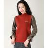 Autumn Winter Korean Version Fashionable Simple and Versatile Color Blocked Plaid Retro British Elastic Base Knitted Sweater Top for Women