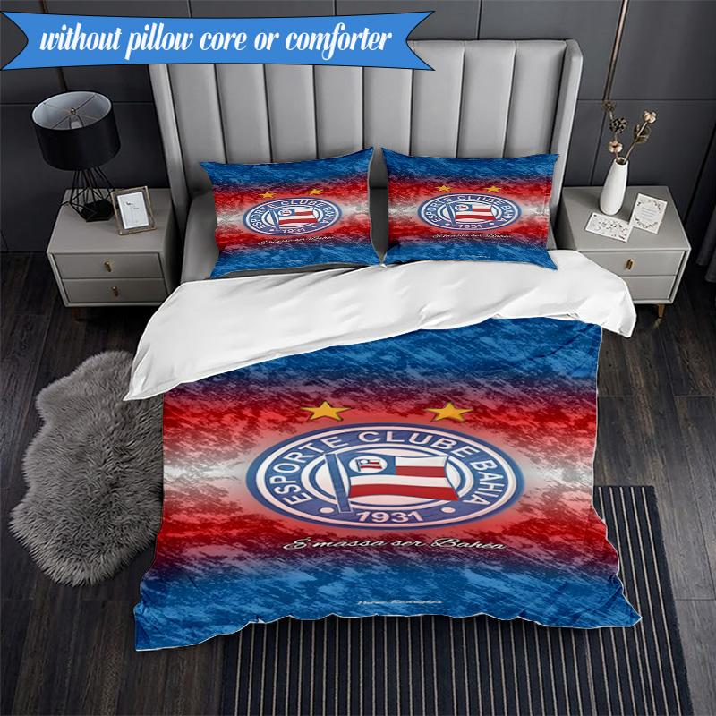 3PCS Esporte Clube Printed Soft Bedding Set,Including 1pc Duvet Cover And 2pcs Pillowcases Perfect for Bedroom, Dormitory, Fan gift