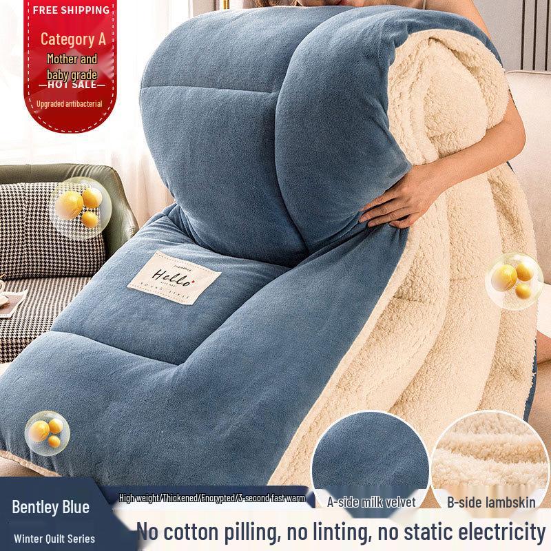 Zimowa kołdra z wełny jagnięcej i bawełny: Gruba Ciepła Kołdra na Łóżka Pojedyncze i Podwójne