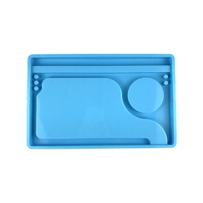 Epoxy Resin Mold with Disc Makeup Reel Cosmetic Silicone Mold Storage Tray Resin Mold for Diy Decorative Jewelry Tools