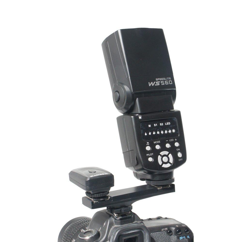 TTL Dual Hot Shoe Flash Speedlite Light Trigger Splitter Bracket For Canon Cameras DSLR-004