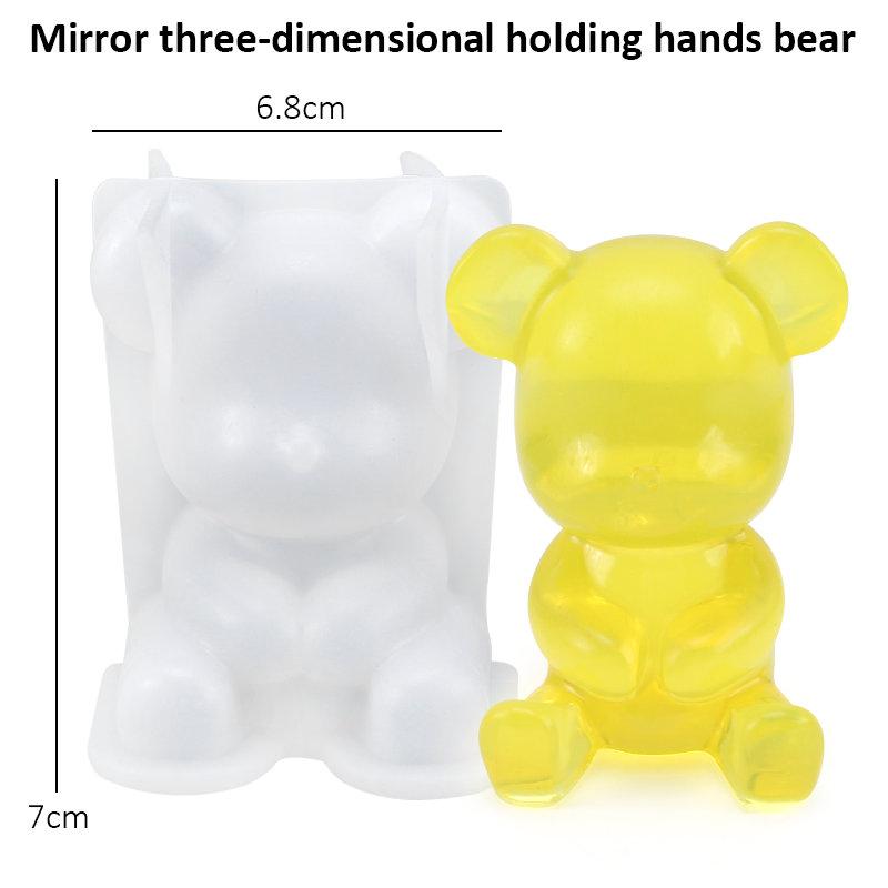 Stereoscopic Animal Resin Molds Silicone Bear Casting Molds Epoxy Resin Mold for Keychains DIY Handmade Resin Jewelry Supplies