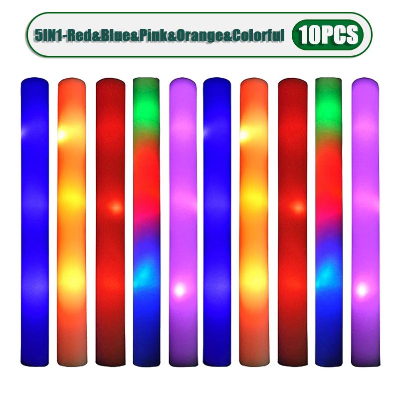 1-10PCS Glow Stick Music Festival Concert Support Glow Sticks Mardi Gras Party Supplies Festival Wedding Celebration Glow Sticks