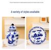 Blue and White Porcelain Antique Vase: Chinese Ornamental Jar for Home or Study Display