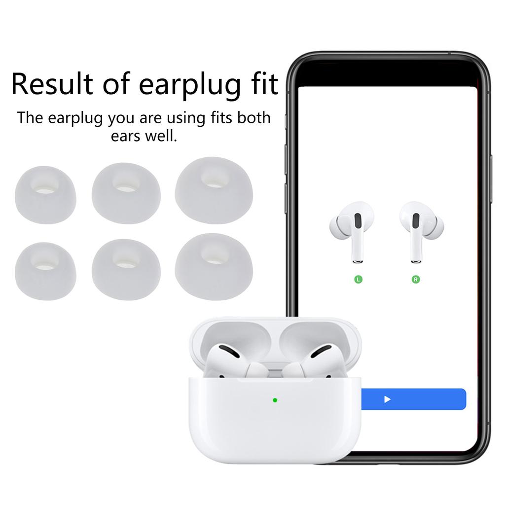 Ear Tips for  Pro Earphone Replacement Ear Buds Ear Cap Ear Plug Eartips for  Earbuds, 3Pairs