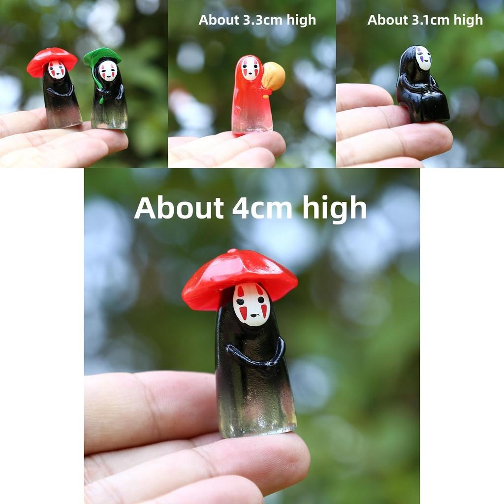 No Face Man Holding Umbrella Sitting Posture Hat Mini Model Desktop Ornament For Family Entertainment