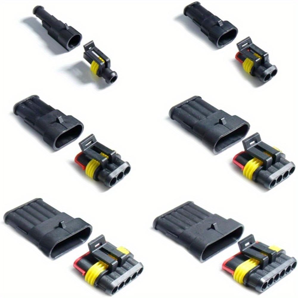Car Terminals Plug Male Female 16-20AWG Waterproof Automotive Connectors Disconnect Wiring 1/2/3/4/5/6Pin Electrical Wirem Kit Water Proof Series Way