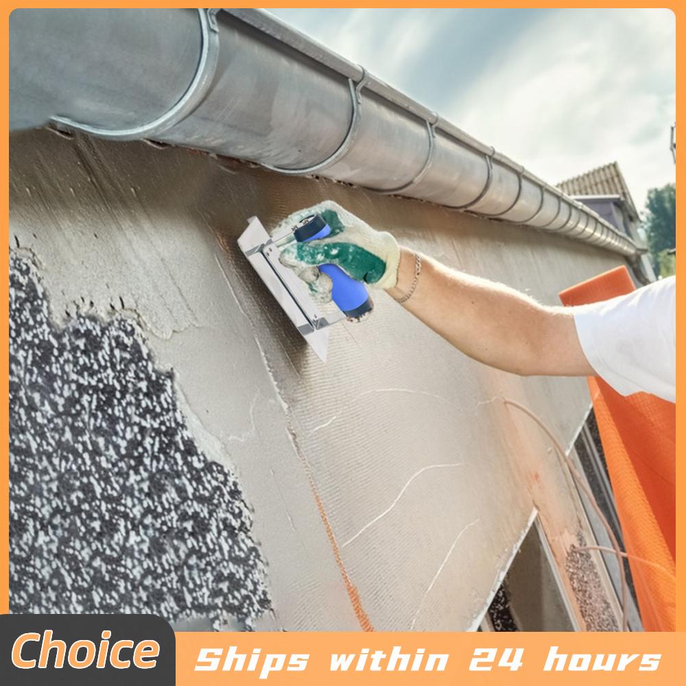 Кельма для бетона из нержавеющей стали, инструменты для бетона с мягкой ручкой, плюс кромкообразователь для бетона, мастерок для штукатурки, цемента, стяжки, строительный инструмент для кладки Style A