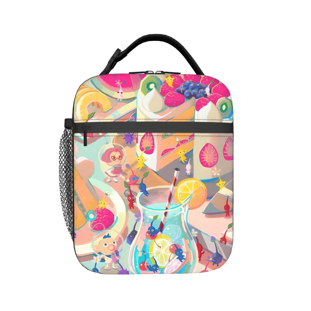 Pikmins 4 Insulated Lunch Bags Leakproof Reusable Thermal Bag Lunch Box Tote School Travel Food Bag
