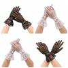 Mesh Fishnet Gloves New Lace Stretchy Stage Performance Gloves Breathable Bow Design Bride Gloves Ladies Winter Gloves
