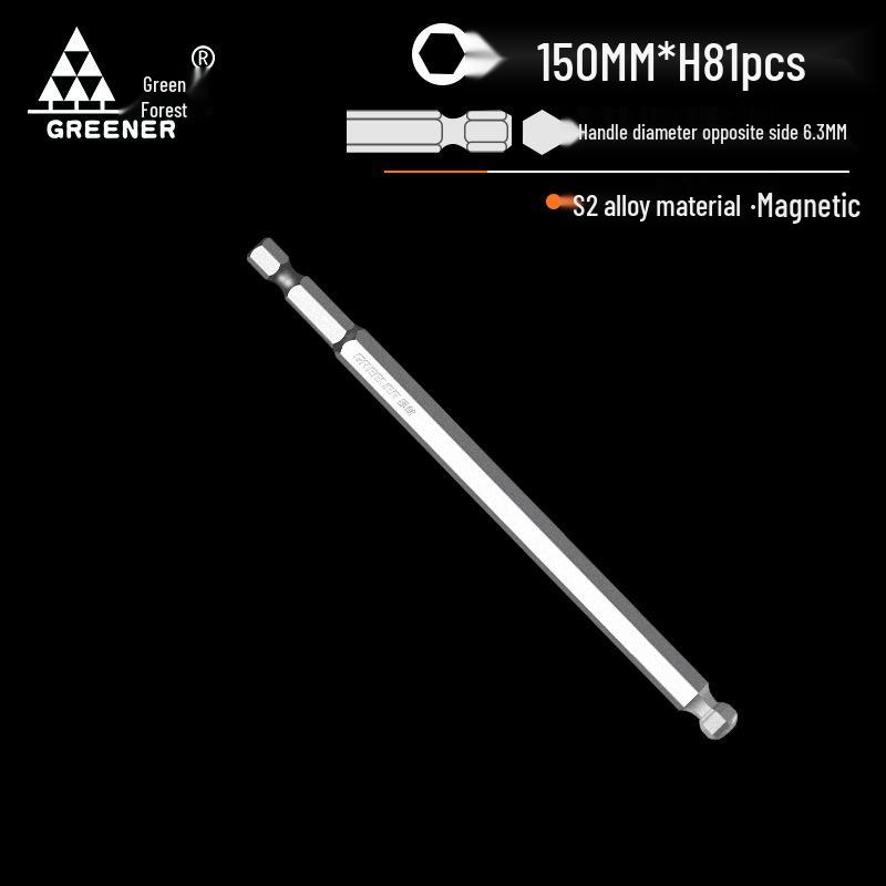 Green Forest High-Hardness Ball Head Magnetic Hex Screwdriver for Electric & Hand Drills
