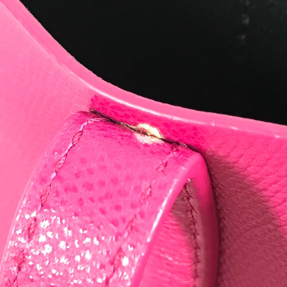 TIFFANY&Co. Logo Bag Tote Bag Shawl Shoulder Bag Leather Pink Based/Black