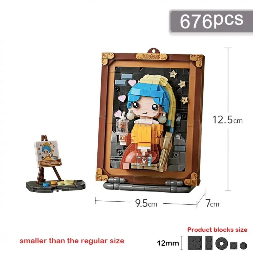 Creative cute flowers for children construction decoration Homemade model DIY building blocks toy assembly toy Christmas gift