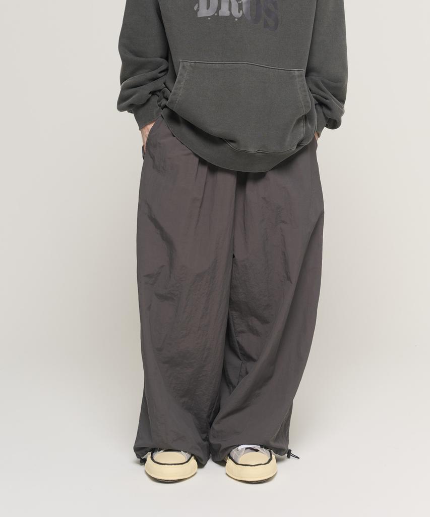 CARGOBROS Nylon Loop String Wide Pants (Charcoal)