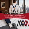 Elastic X Back Suspenders Breathable Fabric Clip-On Pants Braces New Heavy Duty Suspenders  Jeans