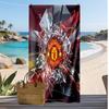 Manchester United Bedrucktes Strandtuch Schnelltrocknend Weiches Handtuch Tragbare Große Rechteckige Stranddecke für Reisen Schwimmbad