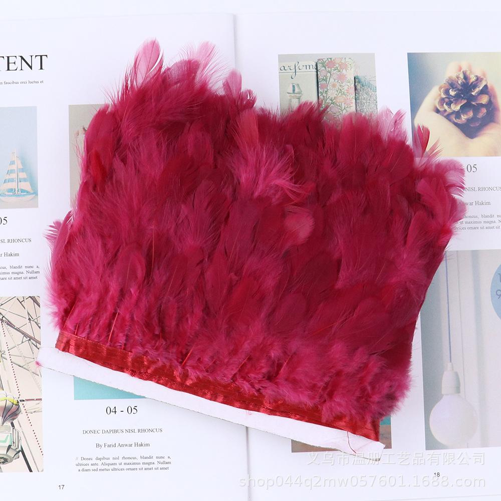 8-10Cm Woman Hair Cloth Edge Dress Skirt Chicken Feather Lace Jewelry Diy Material Stage Performance Color