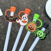 1PC New Pumpkin Ghost Silicone Straw Covers Cap for Cup Halloween Spider Skull Drinking Dust Cap Straw Toppers Protector Cap