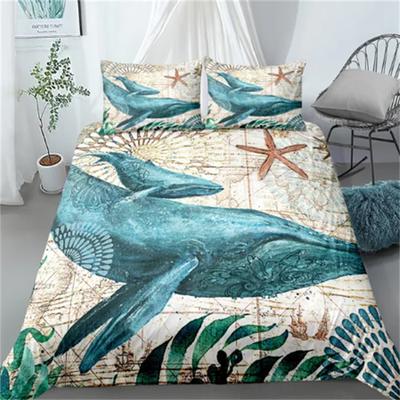 Heiße Delphin Bettwäschesets Anime Meer HD Delphin Tagesdecke für Teenager Mädchen Mode Einzelbett Einzelbett Queen King Übergröße Bettbezug