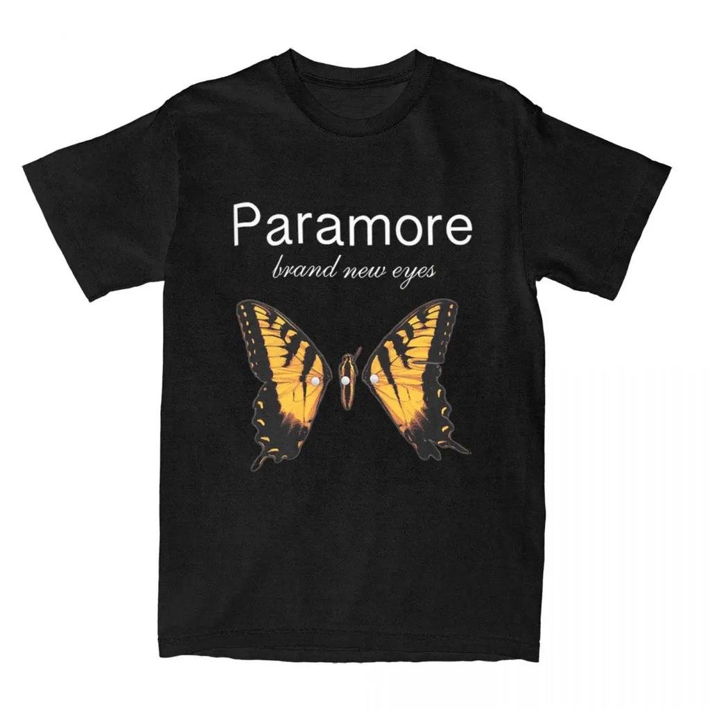Men Women's Paramore Butterfly Logo Shirt Outfits Vintage  T Shirts Tee Clothing Printed