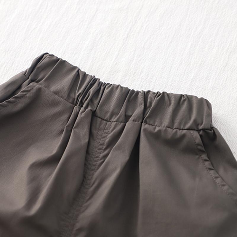 Boys' 2-Piece Cotton Set - Blue Short Sleeve Striped Shirt + Casual Shorts - High-Quality Casual Outfit -S-XXL