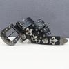Cross Gothic Rivet Belt Metal Pyramid Belt for Men and Women Punk Hardware Jeans Belts Designer Belt Female Belts