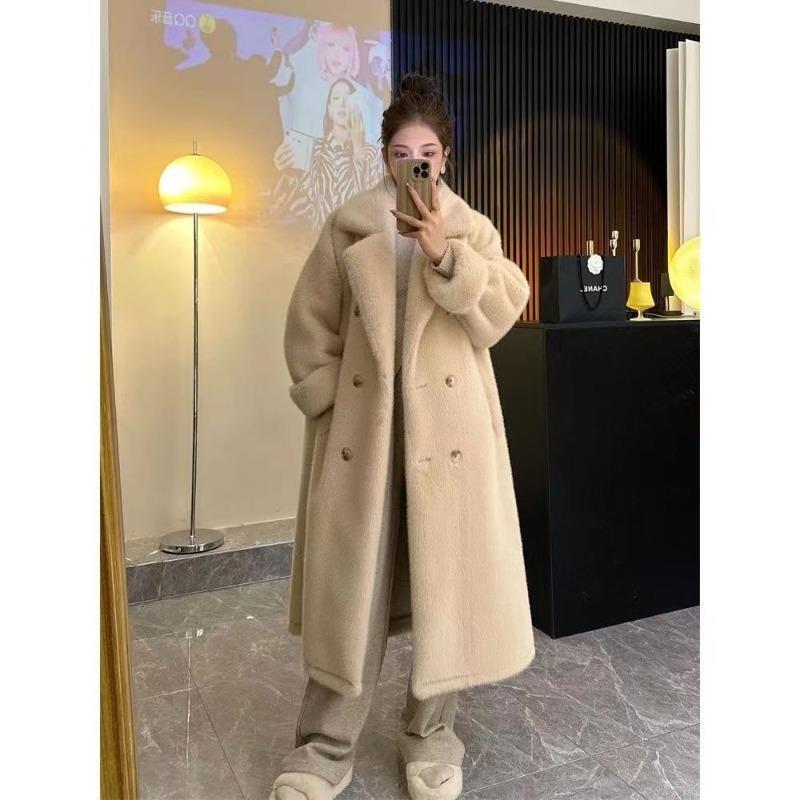 Autumn and Winter New Fur Integrated Coat Imitation Mink Velvet Long Imitation Lamb Wool Loose Fur Coat Women's Clothing