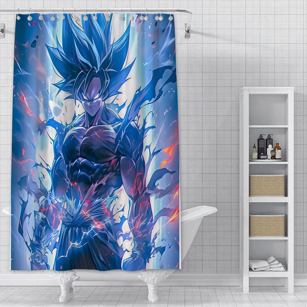 Shower Anime For G-Gokus Curtain Waterproof Polyester Fabric Paint Colorful Bath Curtains Home Bathroom Decor Curtain With Hook