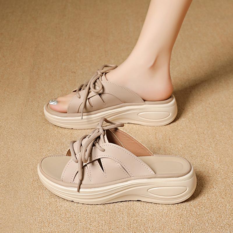New Style Plus-size Slippers, Women's Shoes, Platform Heels, Thick-soled Shoes, Sandals