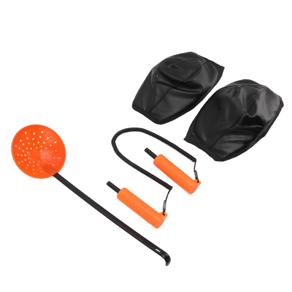 Retractable Ice Awls Ice Fishing Safety Picks Spoon Knee Pads Kit Winter Fishing Equipment