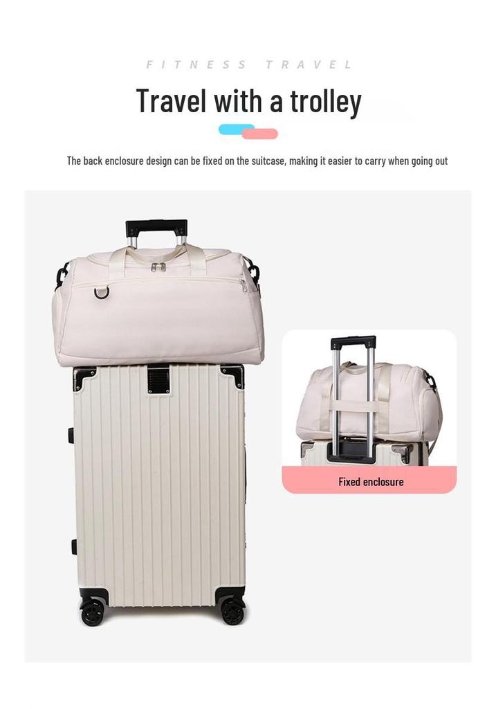 Stylish Large-Capacity Waterproof Gym & Travel Crossbody Bag with Wet/Dry Compartments