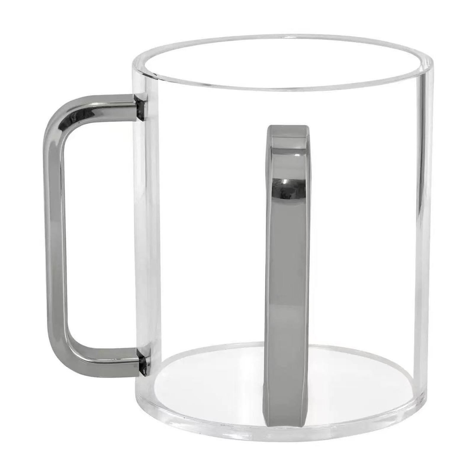 

New Unique Judaica Wash Cup With Dual Handles Durable Acrylic And Stylish Look Made Of Acrylic Washing Cup Withdual Handles серебряный