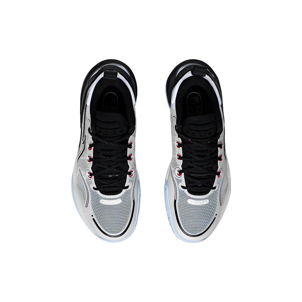 Li Ning YuShuai 16 V2 Demping Slipvast Slijtvast Lage top Basketbalschoenen Heren Wit Zwart ABAT003-1