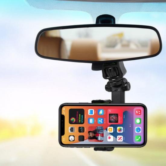 Car 360° Rotatable Phone Mount Holder Dual-Use Clip Auto Interior Accessories