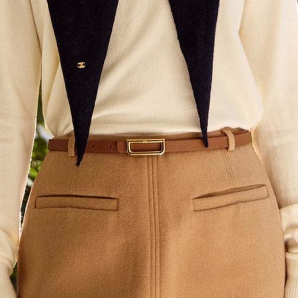 

Daks Brown Cowhide Belt With Buckle Dbbe5e804w3 Single option