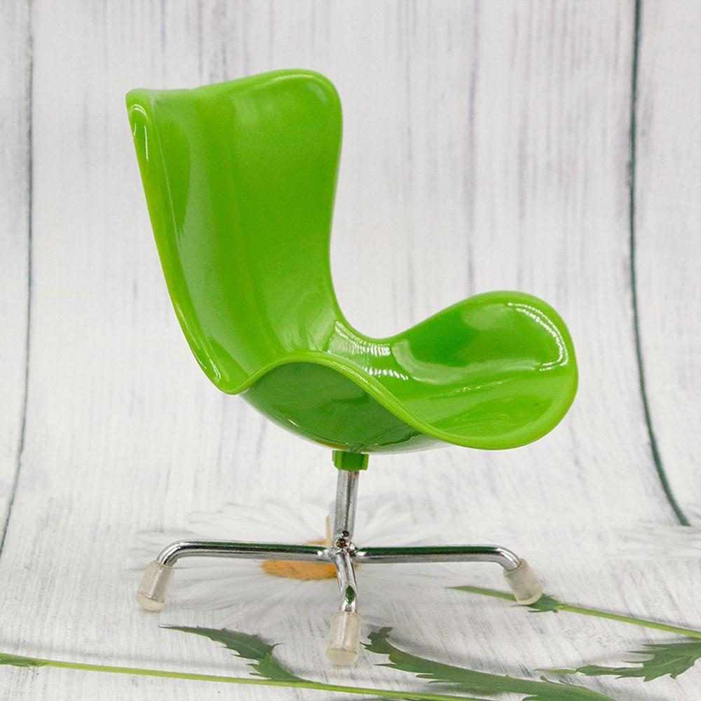 Simulationspuppenhausstühle Freizeitsessel Plastik-Eiersessel Mini-Stuhl Kinderspielzeug