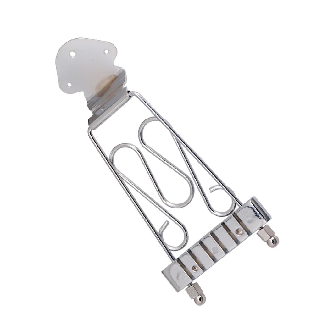 

Durable Guitar Wired Frame Tailpiece Bridge for Archtop Jazz серебряный
