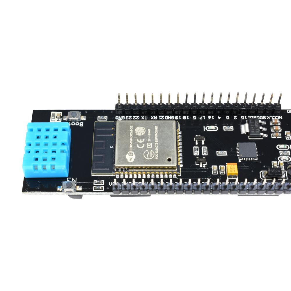 ESP32 WIFI Bluetooth DHT11 Temperature and Humidity Soil Module with 18650 Battery Holder Temperature: 0-50℃ Humidity: 20-80%