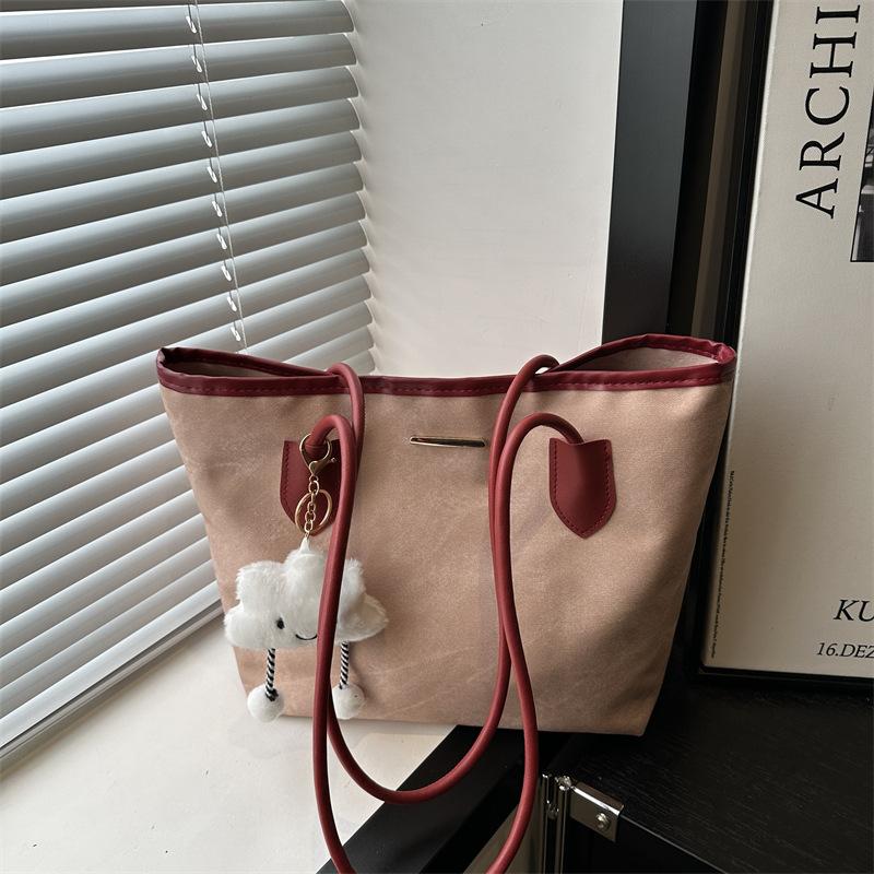 Retro Big Bag, New Women's Shoulder Tote Bag, Versatile and Large-capacity Class Commuter Bag, Fashionable