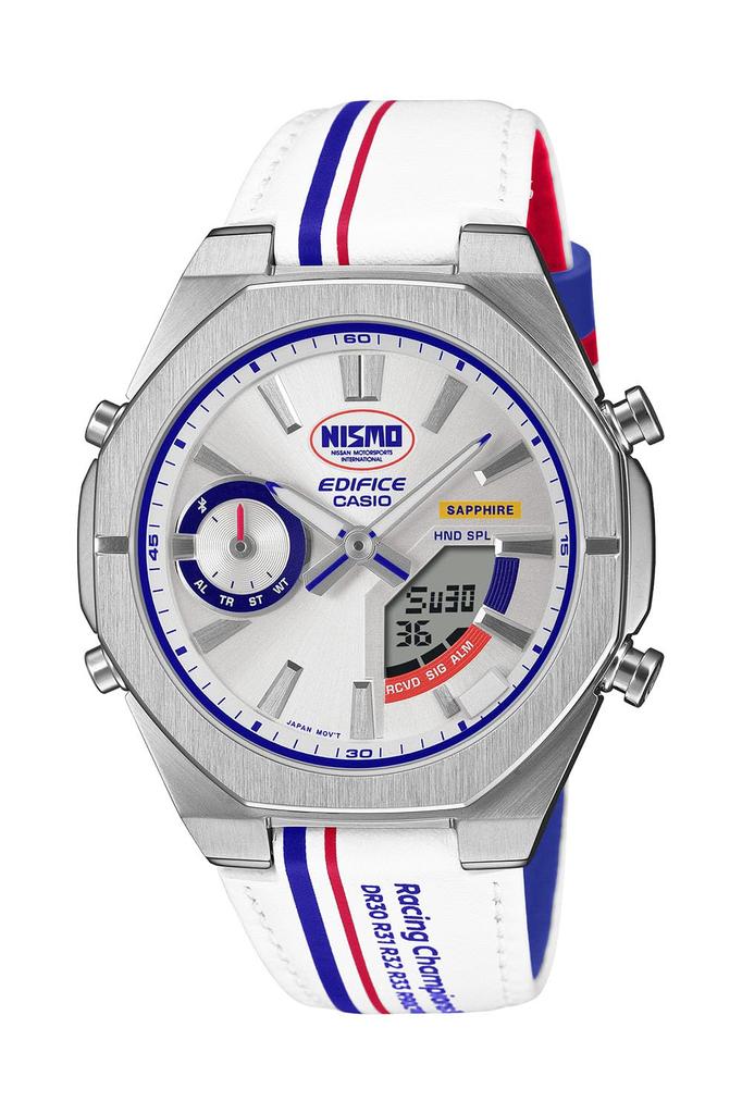Casio Edifice NISMO Heritage Edition Wristwatch with Sapphire White Bluetooth, Crystal, ECB-S10NIS-7AJR, Men's,