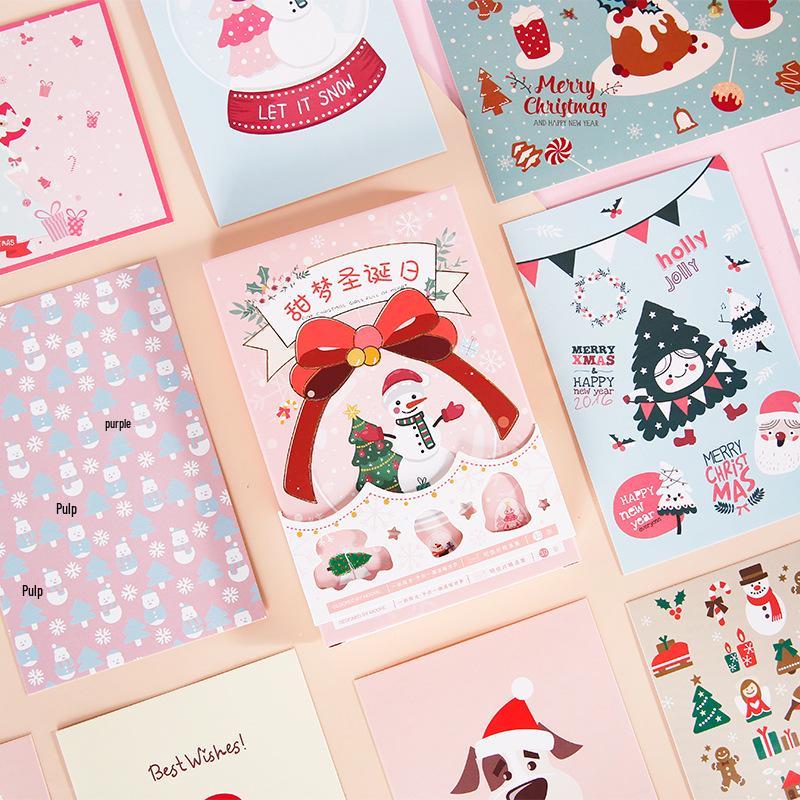 Mu Ran Sweet Dream Christmas Cartoon Greeting and Blessing Postcard for Students