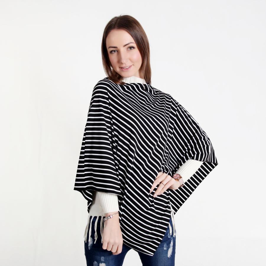 Modesty Stripe Nursing Shawl & Baby Car Cover - Anti-Exposure Scarf