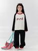 You Jia Meng Girls' Long-Sleeve Cotton T-shirt, Stylish Casual Print for Spring and Autumn