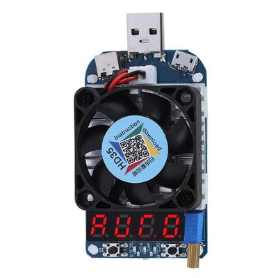 USB Elektroninės apkrovos rezistorius Įtampos srovės matuoklis Baterijos iškrovimo testeris HD35 (5A35W)