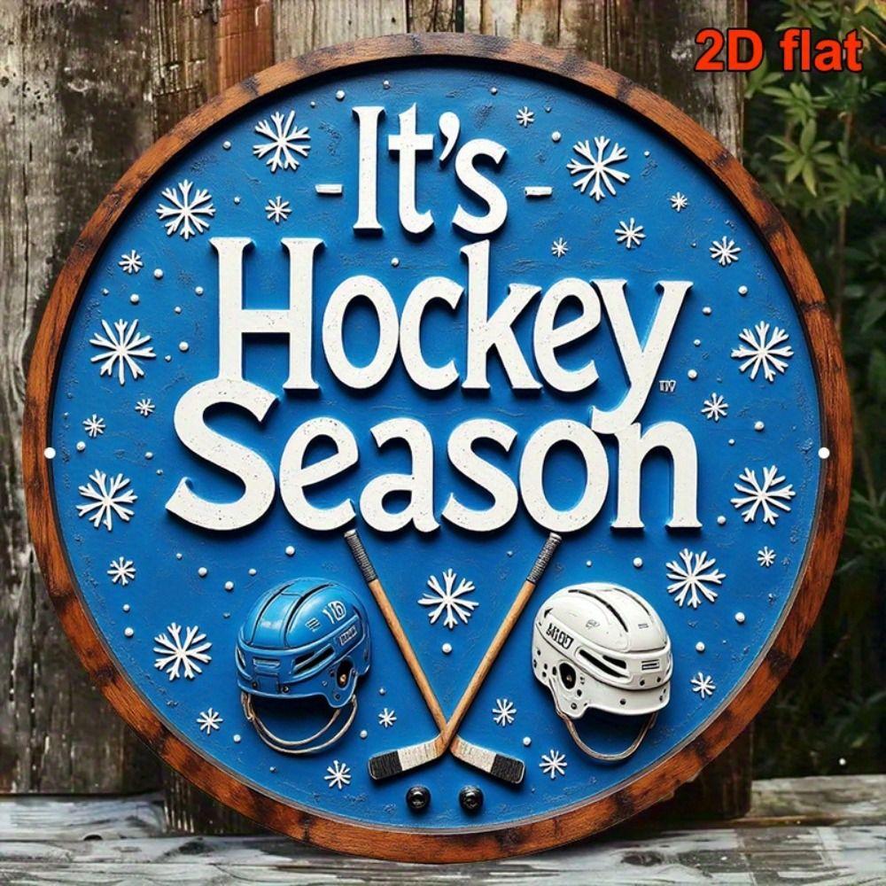 Metal Poster Wall Art Retro Hockey Sign Home Garage Decor