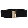 Buckle Elastic Wide Belt Women'S Waist Decorative Dress With Coat Jacket Elastic Waist Seal Three Sizes